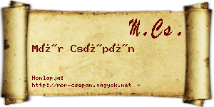 Mór Csépán névjegykártya